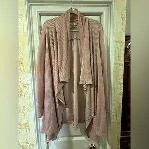 Knox Rose large women’s rose pink flowy cardigan